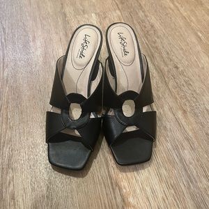 LifeStride Black dress sandals size 10.